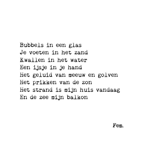 Kaart met Pen - Bubbels in een glas