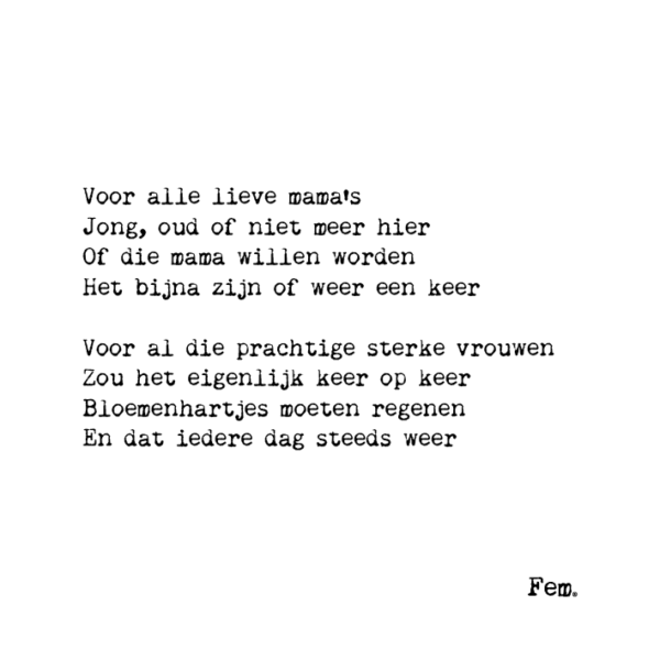 Kaart - Lieve mama's