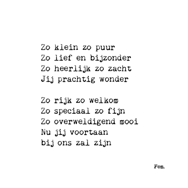 Kaart -Zo klein en puur