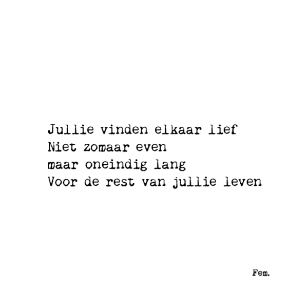 Kaart -Jullie vinden elkaar lief