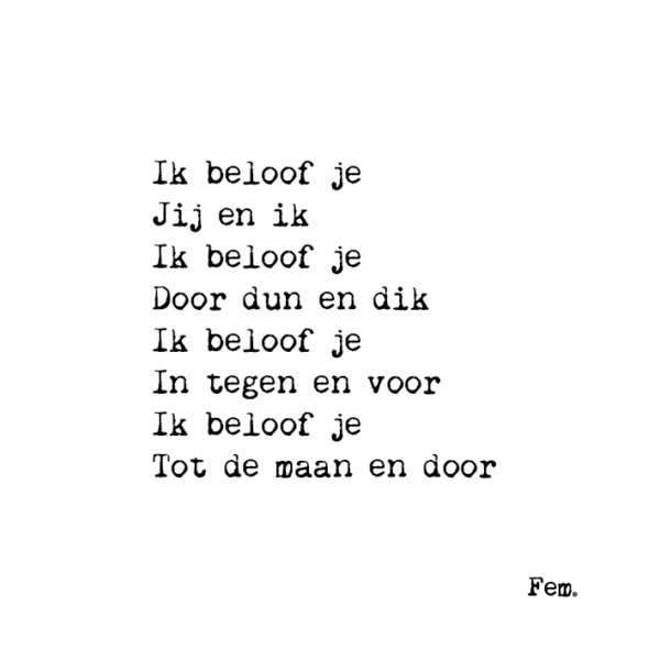 Kaart met Luckie - Ik beloof je