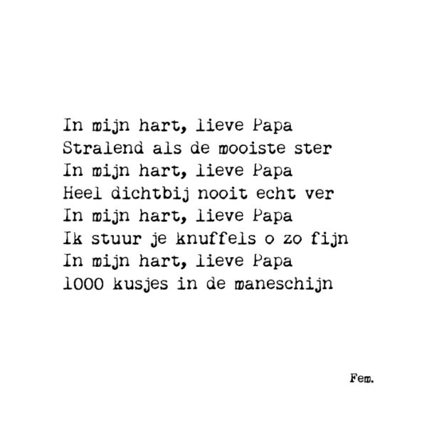 Houtplezier - In mijn hart papa