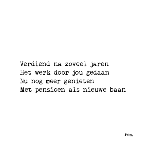 Kaart -Pensioen